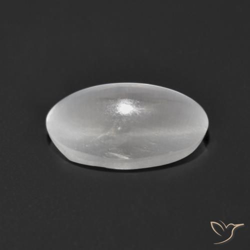Sillimanita Olho de Gato Cinza muito claro Natural 1.34ct, oval, Transparente