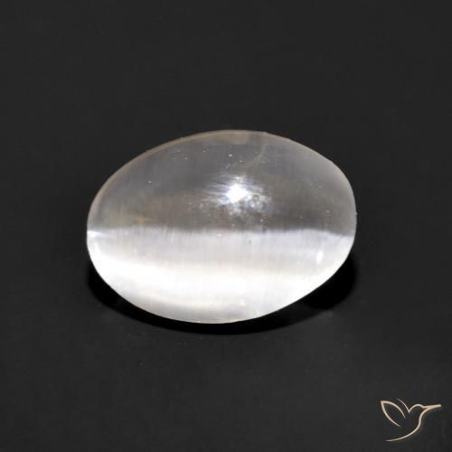 Sillimanita Olho de Gato Cinza muito claro Natural 0.96ct, oval, Transparente