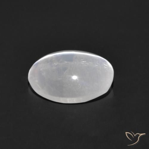 Sillimanita Olho de Gato Branco claro Natural 0.83ct, oval, Transparente