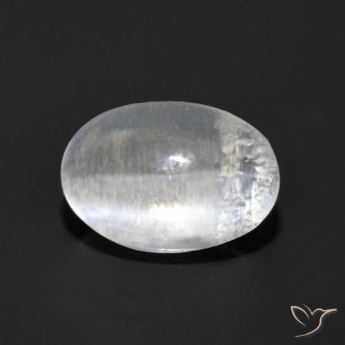 Sillimanita Olho de Gato Branco Natural 1.21ct, oval, Transparente