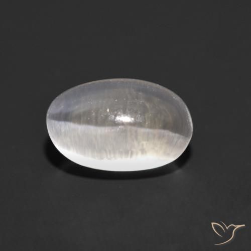 Sillimanita Olho de Gato Cinza muito claro Natural 1.27ct, oval, Transparente