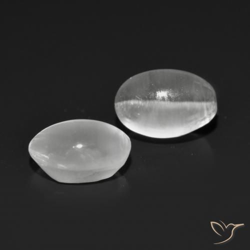 Pedras preciosas de Sillimanita Olho de Gato Cinza muito claro natural de 2.06 ct, oval, Transparente