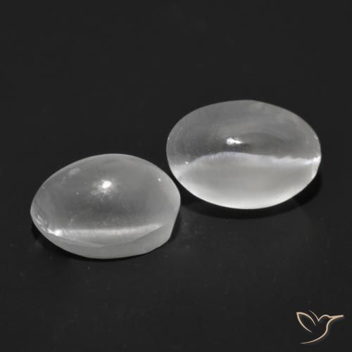 Pedras preciosas de Sillimanita Olho de Gato Cinza muito claro natural de 2.52 ct, oval, Transparente