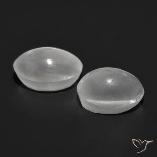 Pedras preciosas de Sillimanita Olho de Gato Cinza muito claro natural de 2.52 ct, oval, Transparente