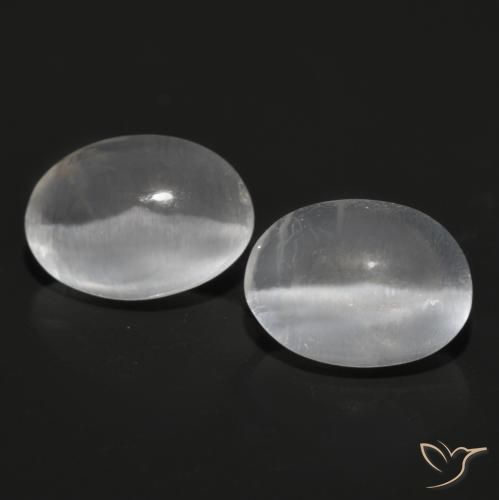2.28ctw Natural Cinza muito claro Sillimanita Olho de Gato, oval, Transparente