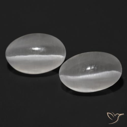 Olho de gato oval silimanita 2,25 quilates, 7 x 4,7 mm de Madagascar, Photo A