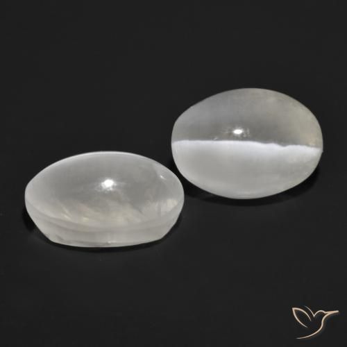 Pedras preciosas de Sillimanita Olho de Gato Cinza muito claro natural de 2.75 ct, oval, Transparente