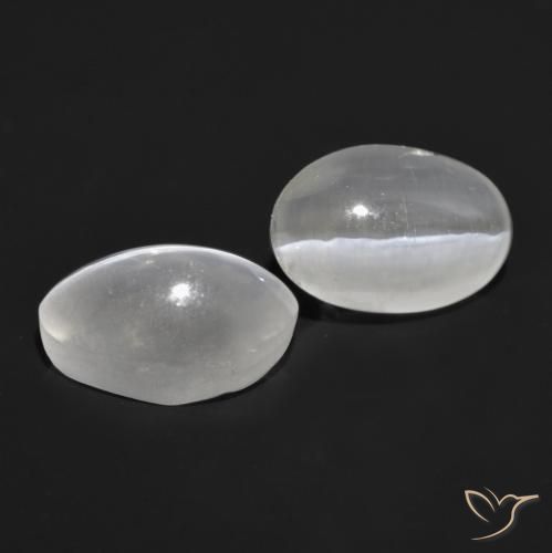 Pedras preciosas de Sillimanita Olho de Gato Cinza muito claro natural de 2.16 ct, oval, Transparente