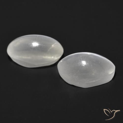 Pedras preciosas de Sillimanita Olho de Gato Cinza muito claro natural de 2.16 ct, oval, Transparente