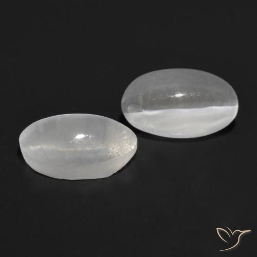 Pedras preciosas de Sillimanita Olho de Gato Cinza muito claro natural de 1.55 ct, oval, Transparente