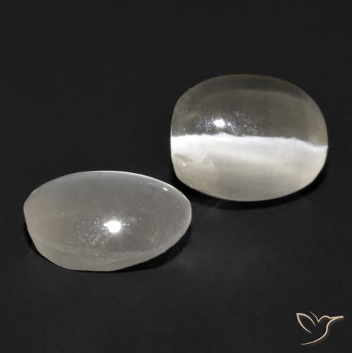 Pedras preciosas de Sillimanita Olho de Gato Cinza muito claro natural de 1.94 ct, oval, Translúcido