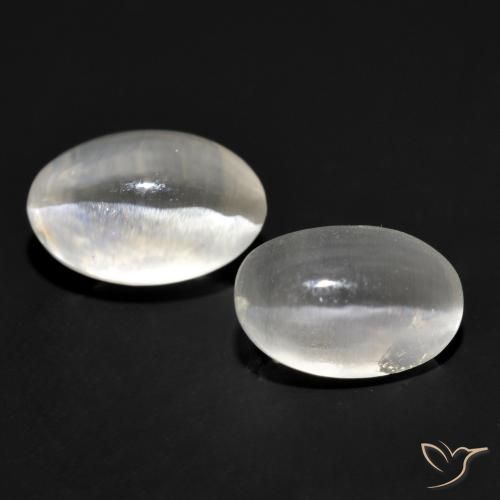 2.53ctw Natural Cinza muito claro Sillimanita Olho de Gato, oval, Transparente
