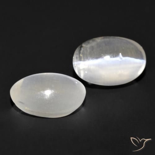 Pedras preciosas de Sillimanita Olho de Gato Cinza muito claro natural de 1.89 ct, oval, Transparente
