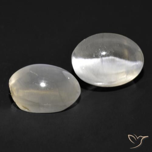 Pedras preciosas de Sillimanita Olho de Gato Cinza muito claro natural de 2.57 ct, oval, Transparente