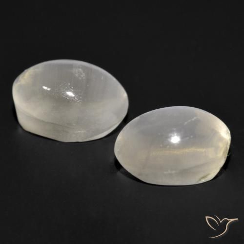 Pedras preciosas de Sillimanita Olho de Gato Cinza muito claro natural de 2.57 ct, oval, Transparente