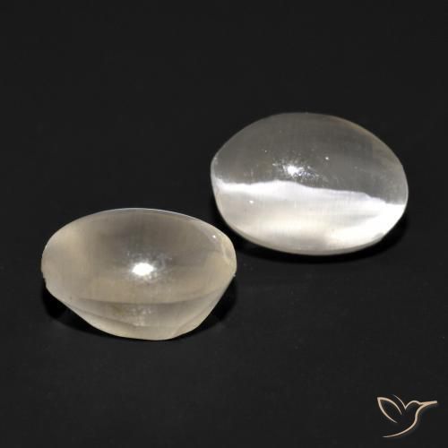 Pedras preciosas de Sillimanita Olho de Gato Cinza muito claro natural de 1.78 ct, oval, Translúcido
