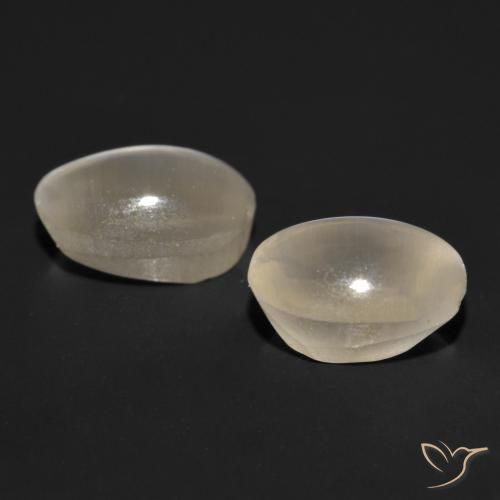 Pedras preciosas de Sillimanita Olho de Gato Cinza muito claro natural de 1.78 ct, oval, Translúcido