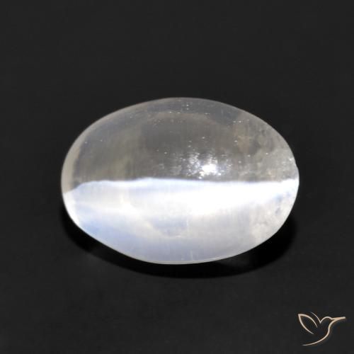 Sillimanita Olho de Gato Cinza muito claro Natural 1.24ct, oval, Transparente