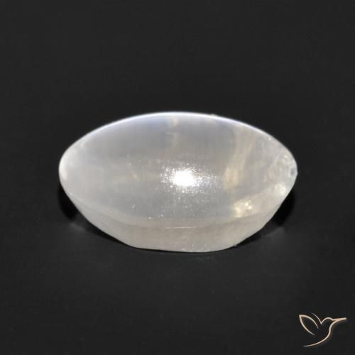 Sillimanita Olho de Gato Cinza muito claro Natural 1.24ct, oval, Transparente
