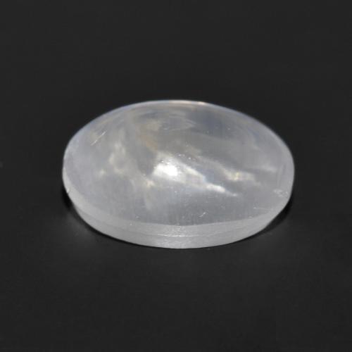Sillimanita Olho de Gato Branco Natural 1.35ct, Corte Oval, Transparente