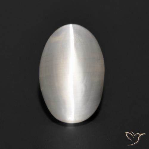 1.14ct Natural Cinza muito claro Sillimanita Olho de Gato, oval, Translúcido