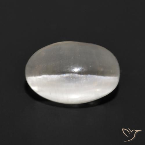 Sillimanita Olho de Gato Cinza muito claro Natural 1.14ct, oval, Translúcido