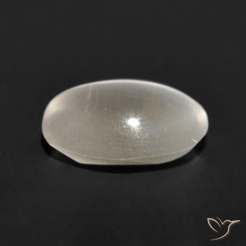 Sillimanita Olho de Gato Cinza muito claro Natural 1.11ct, oval, Translúcido