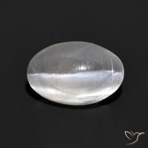 Sillimanita Olho de Gato Cinza muito claro Natural 1.24ct, oval, Transparente