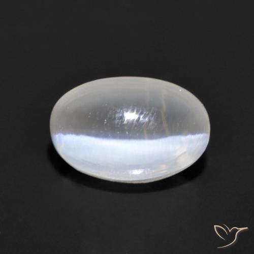 Sillimanita Olho de Gato Cinza muito claro Natural 1.38ct, oval, Transparente