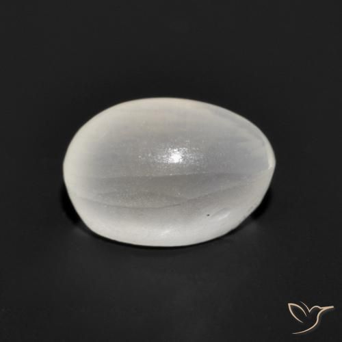 Sillimanita Olho de Gato Cinza muito claro Natural 1.38ct, oval, Transparente