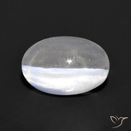 Sillimanita Olho de Gato Cinza muito claro Natural 1.14ct, oval, Transparente