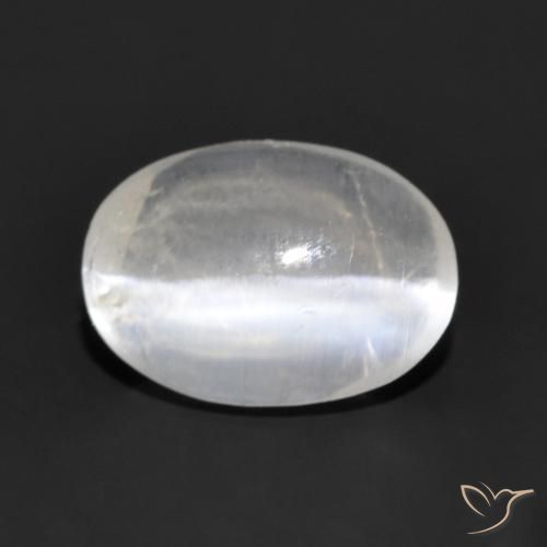 Sillimanita Olho de Gato Cinza muito claro Natural 1.13ct, oval, Transparente