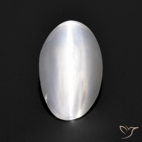 Sillimanita Olho de Gato Cinza muito claro Natural 1.19ct, oval, Transparente