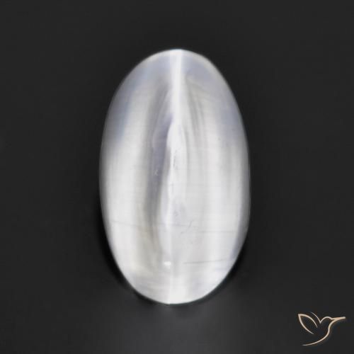 Sillimanita Olho de Gato Cinza muito claro Natural 1.35ct, oval, Transparente