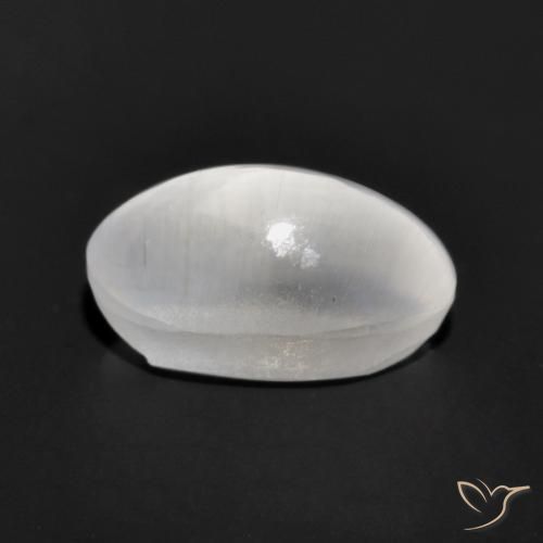 Sillimanita Olho de Gato Cinza muito claro Natural 1.35ct, oval, Transparente
