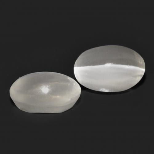 Pedras preciosas de Sillimanita Olho de Gato Cinza muito claro natural de 1.77 ct, Corte Oval, Transparente