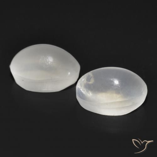 Pedras preciosas de Sillimanita Olho de Gato Branco natural de 2.43 ct, oval, Transparente