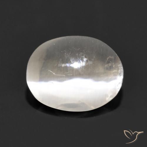 Sillimanita Olho de Gato Cinza muito claro Natural 1.11ct, oval, Transparente