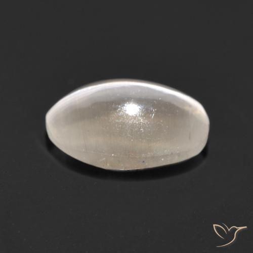 Sillimanita Olho de Gato Cinza muito claro Natural 1.24ct, oval, Translúcido
