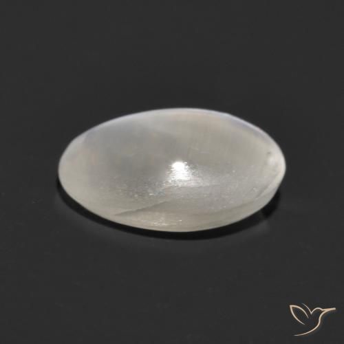 Sillimanita Olho de Gato Cinza muito claro Natural 1.17ct, oval, Transparente