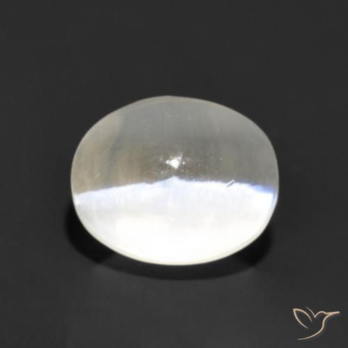 Sillimanita Olho de Gato Cinza muito claro Natural 0.96ct, oval, Transparente