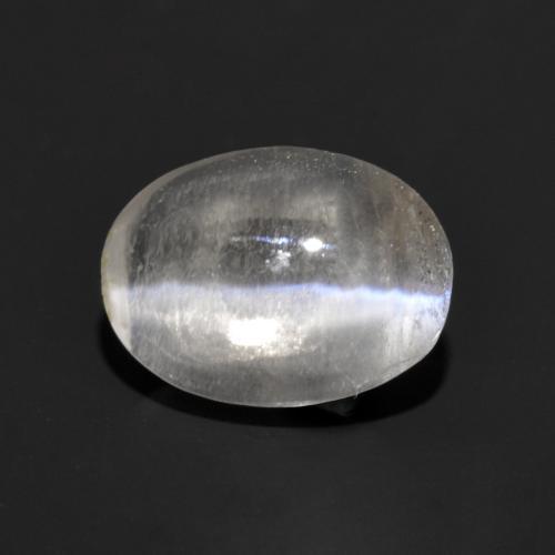 Sillimanita Olho de Gato Cinza muito claro Natural 1.03ct, Corte Oval, Transparente