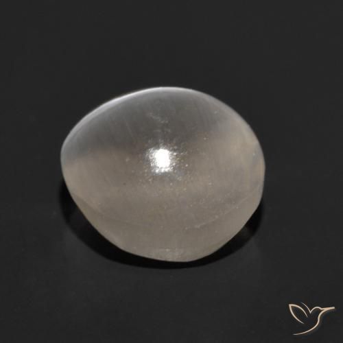 Sillimanita Olho de Gato Cinza muito claro Natural 1.87ct, Redondo, Translúcido