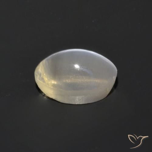 Sillimanita Olho de Gato branco quente Natural 1.14ct, oval, Transparente