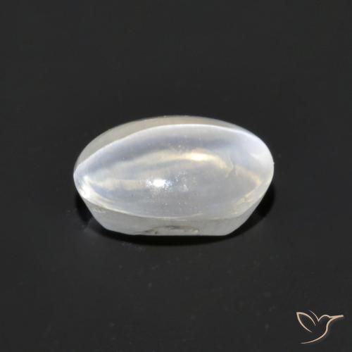 Sillimanita Olho de Gato Branco claro Natural 1.19ct, oval, Transparente