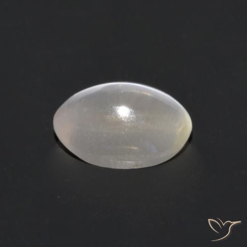 Sillimanita Olho de Gato branco quente Natural 1.02ct, oval, Transparente