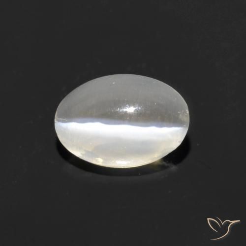 Sillimanita Olho de Gato branco quente Natural 1.06ct, oval, Transparente
