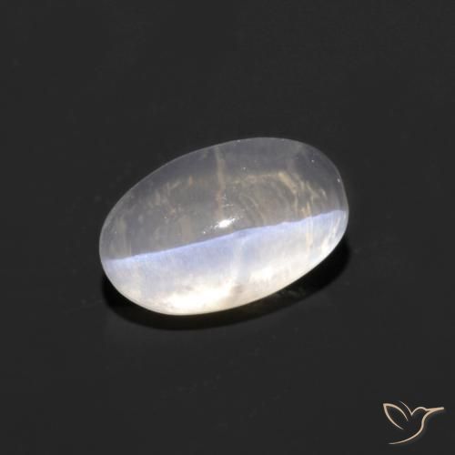 1.34ct Natural Branco Sillimanita Olho de Gato, oval, Transparente