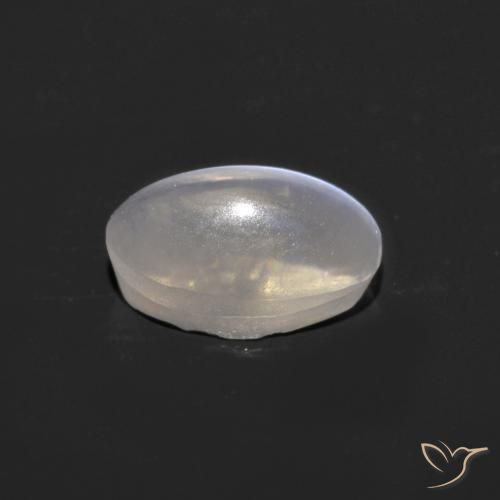 Sillimanita Olho de Gato Branco Natural 1.34ct, oval, Transparente