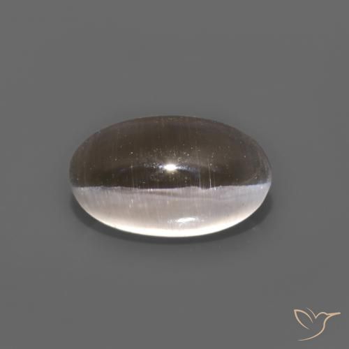 1.12ct Natural Castanho médio Sillimanita Olho de Gato, oval, Transparente